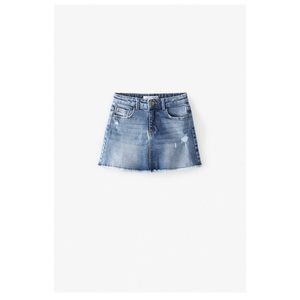 (Kids) Zara Girls Denim Frayed Skirt
